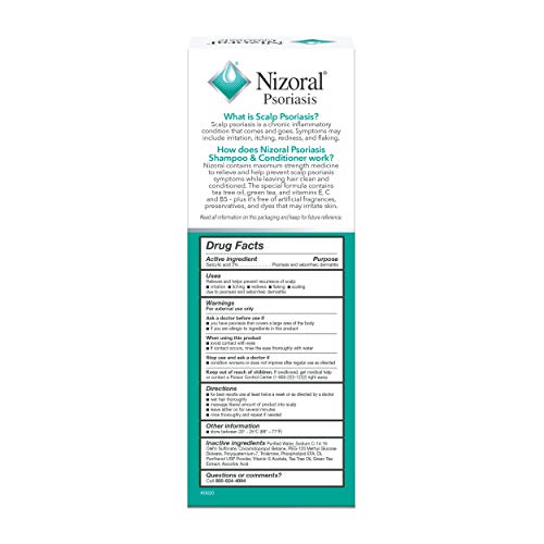 Nizoral psoriasis shampoo espuma densa: limpieza suave y acondicionamiento.