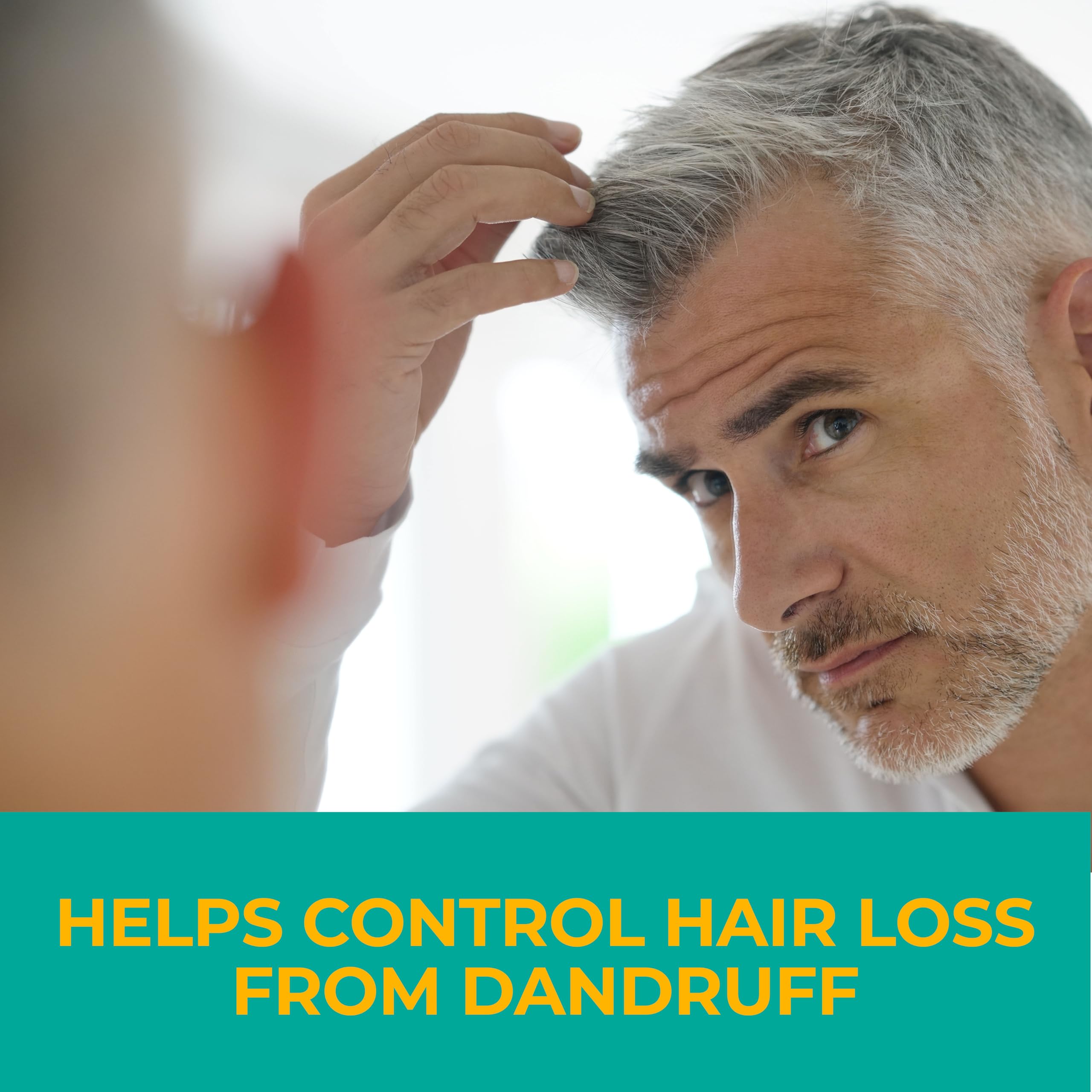 Nizoral unisex usage shot suggests suitability for all hair types.