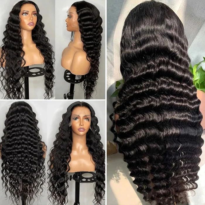 NKTU Deep Wave wig pre-plucked baby hair for ready styling