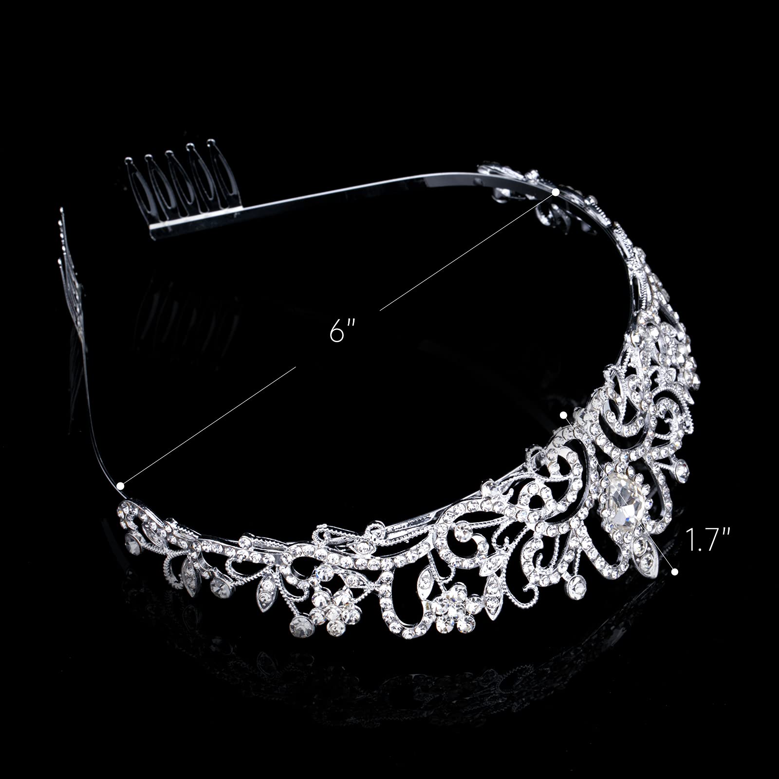 Nljihkure crown showcasing 6-inch diameter suitable for women and girls