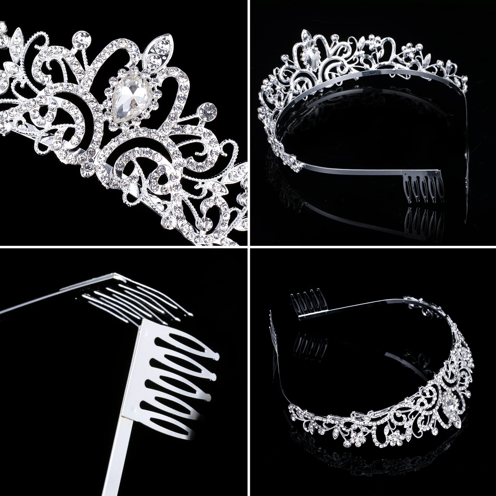 Nljihkure silver-plated crown frame with durable alloy for lasting sparkle