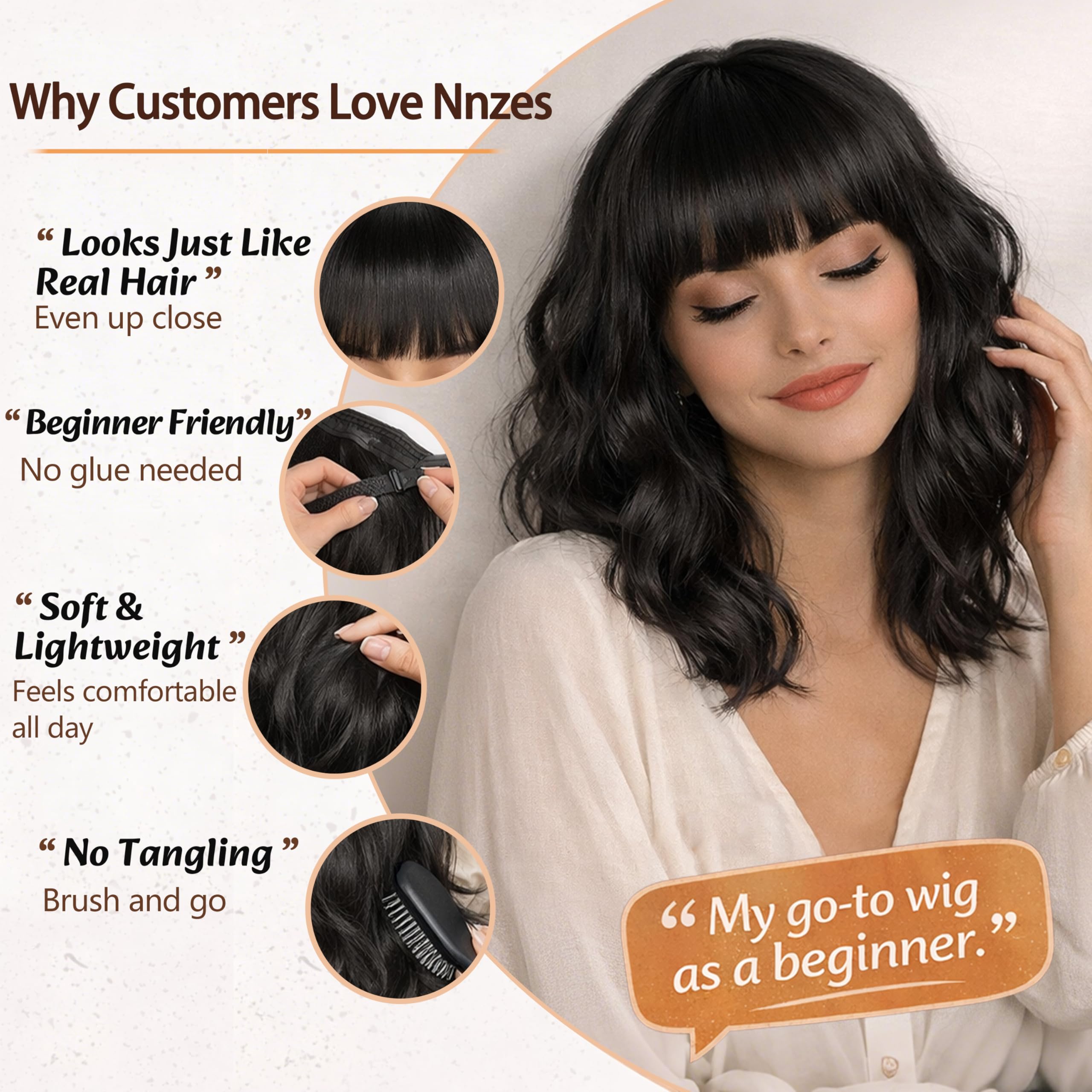 Nnzes care guide image for maintaining synthetic heat-resistant fiber