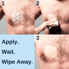 NO HAIR CREW seaweed soothing ingredient signals gentle care.