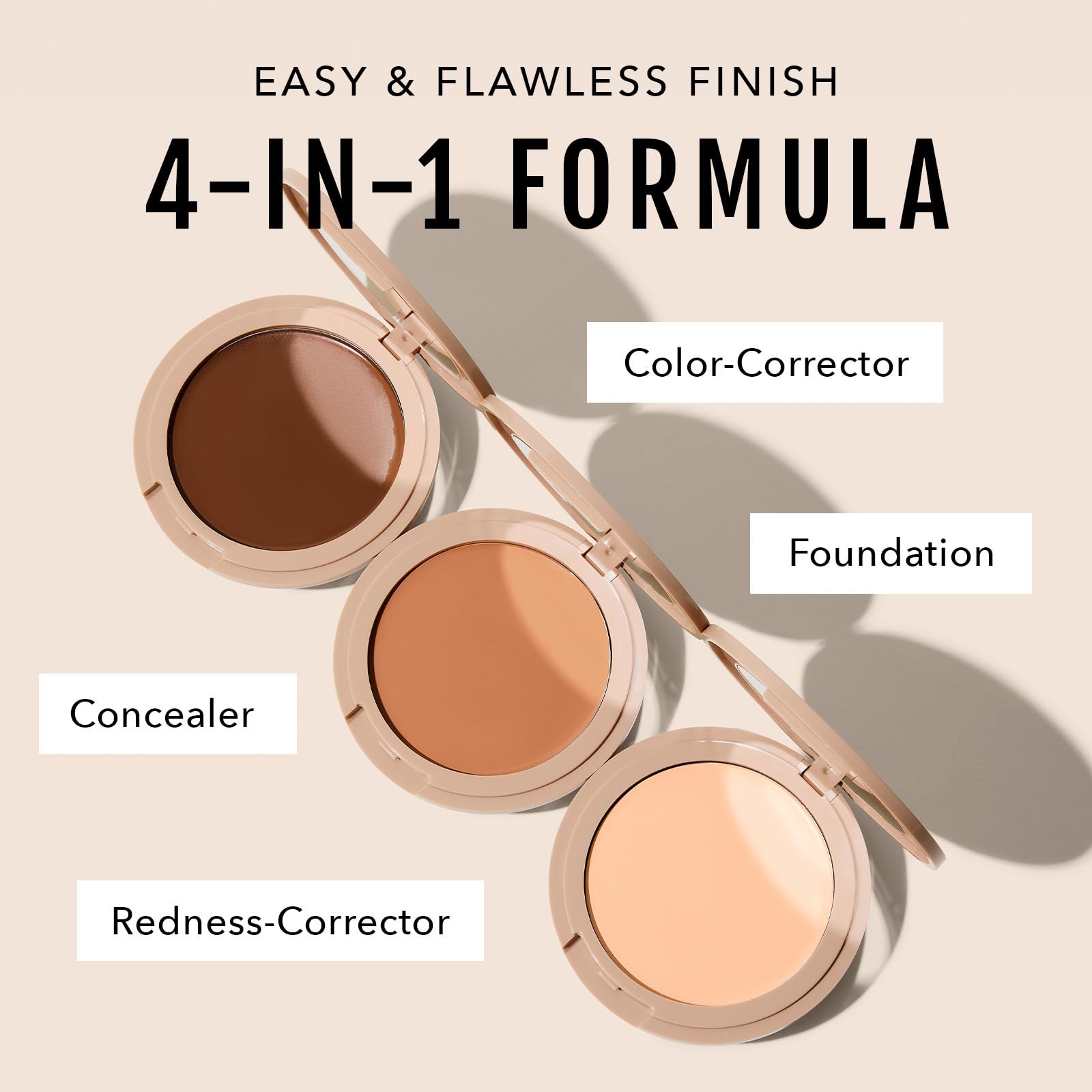 Brush application scene illustrating quick, mistake-proof routine with No Makeup Makeup Foundation.