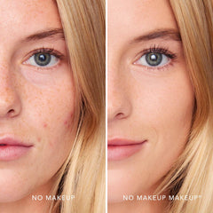 FlexShade technology graphic demonstrates skin-tone adaptive color matching for No Makeup Makeup Foundation.