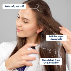 No Nothing fragrance-free hairspray application helps control frizz and waves