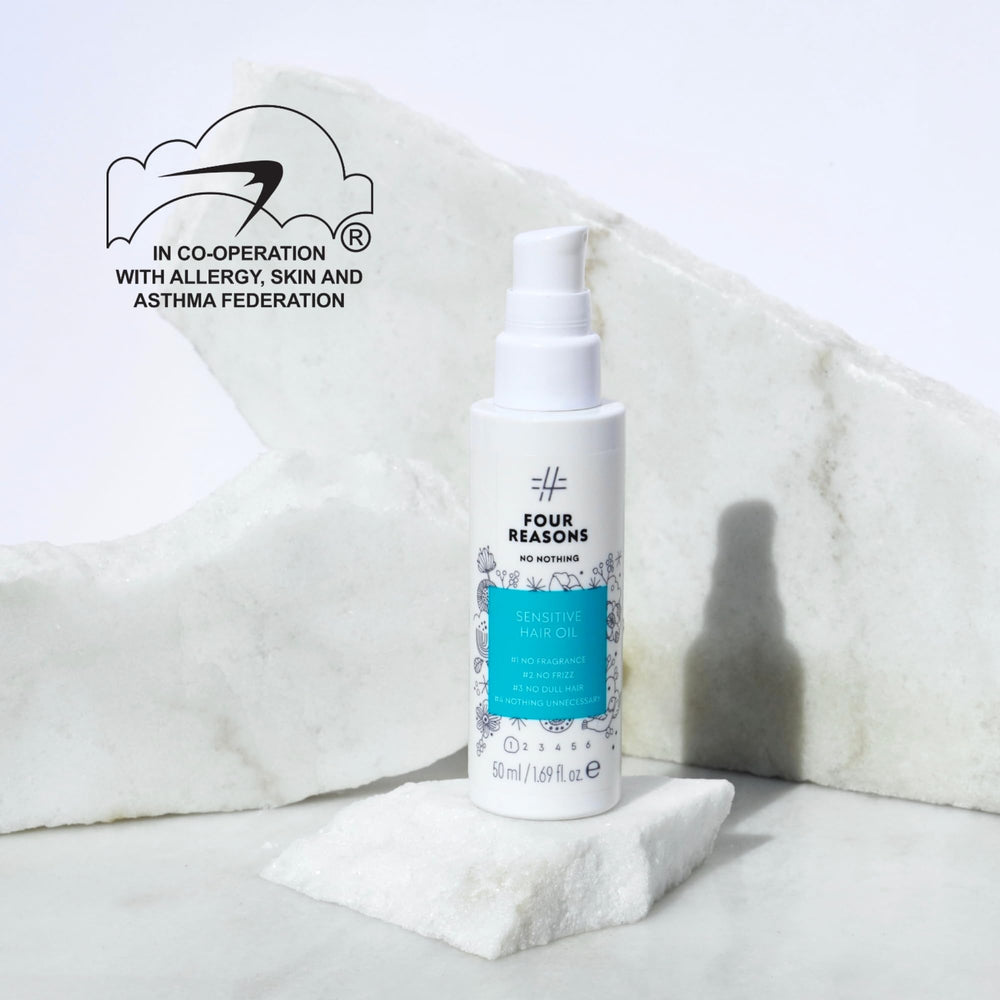 No Nothing Hair Oil on hair showing silky shine and lightweight moisture