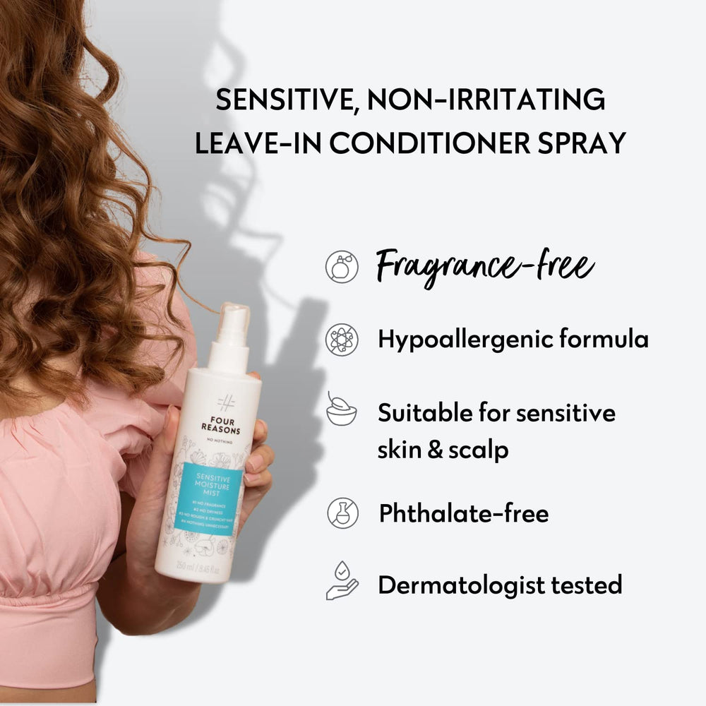 No Nothing Moisture Mist anti-frizz finish delivers smooth, static-free hair.