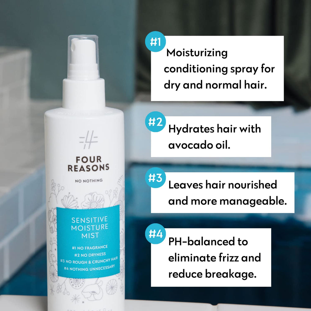 No Nothing Moisture Mist spray application demonstrates easy detangling and lightweight hydration.