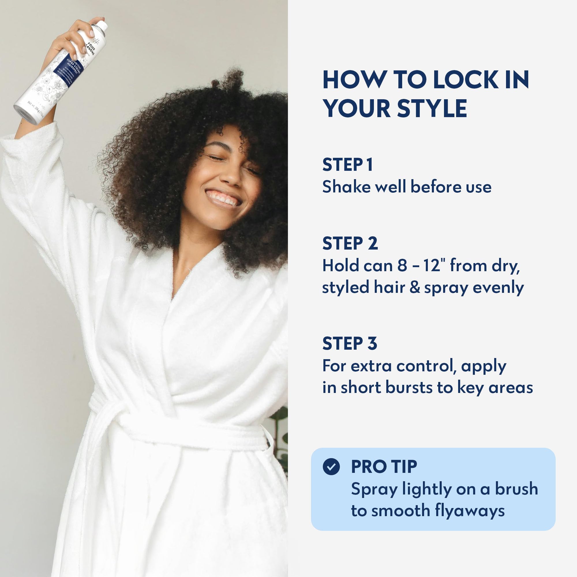 No Nothing quick-dry finish keeps hair light and touchable