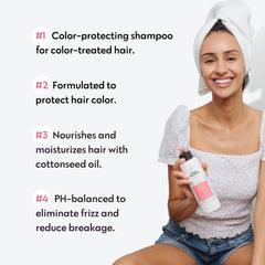 No Nothing Sensitive Shampoo label close-up emphasizing vegan and sulfate-free benefits.