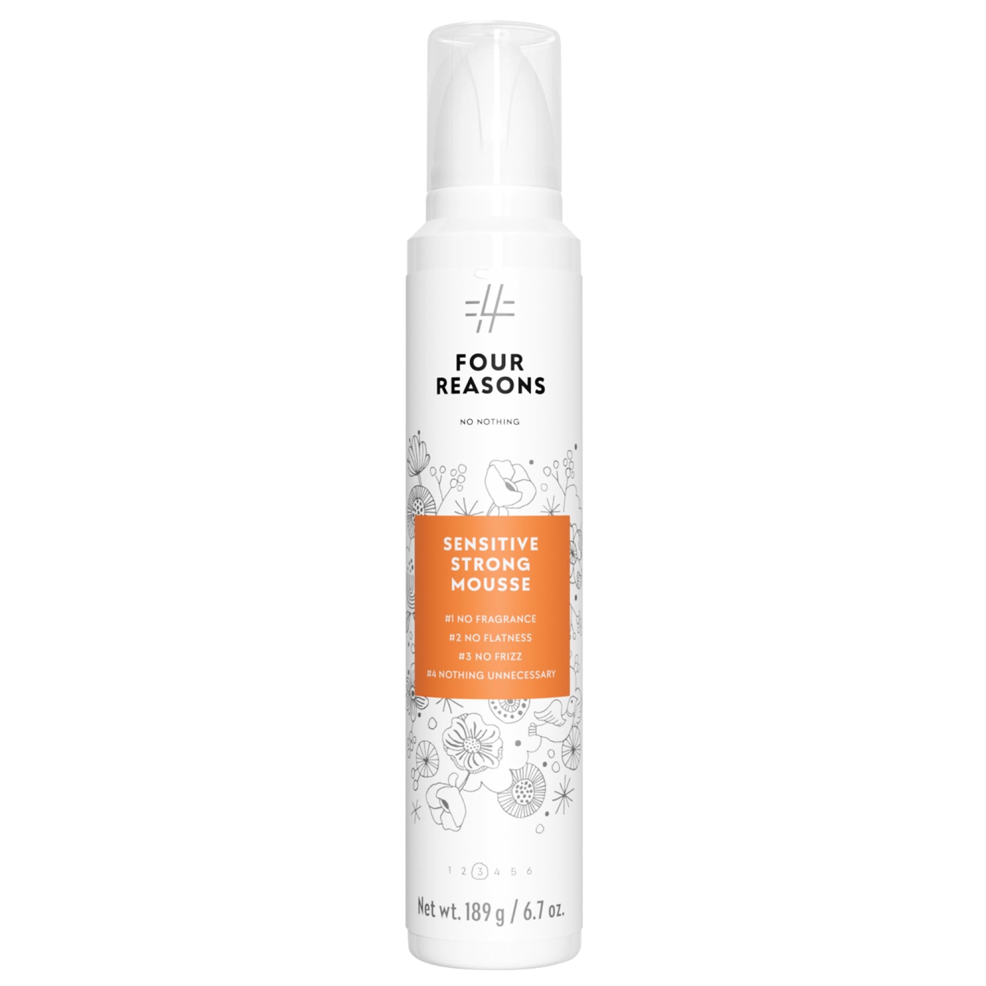 No Nothing Strong Mousse bottle image shows controlled pour for even distribution and volume.