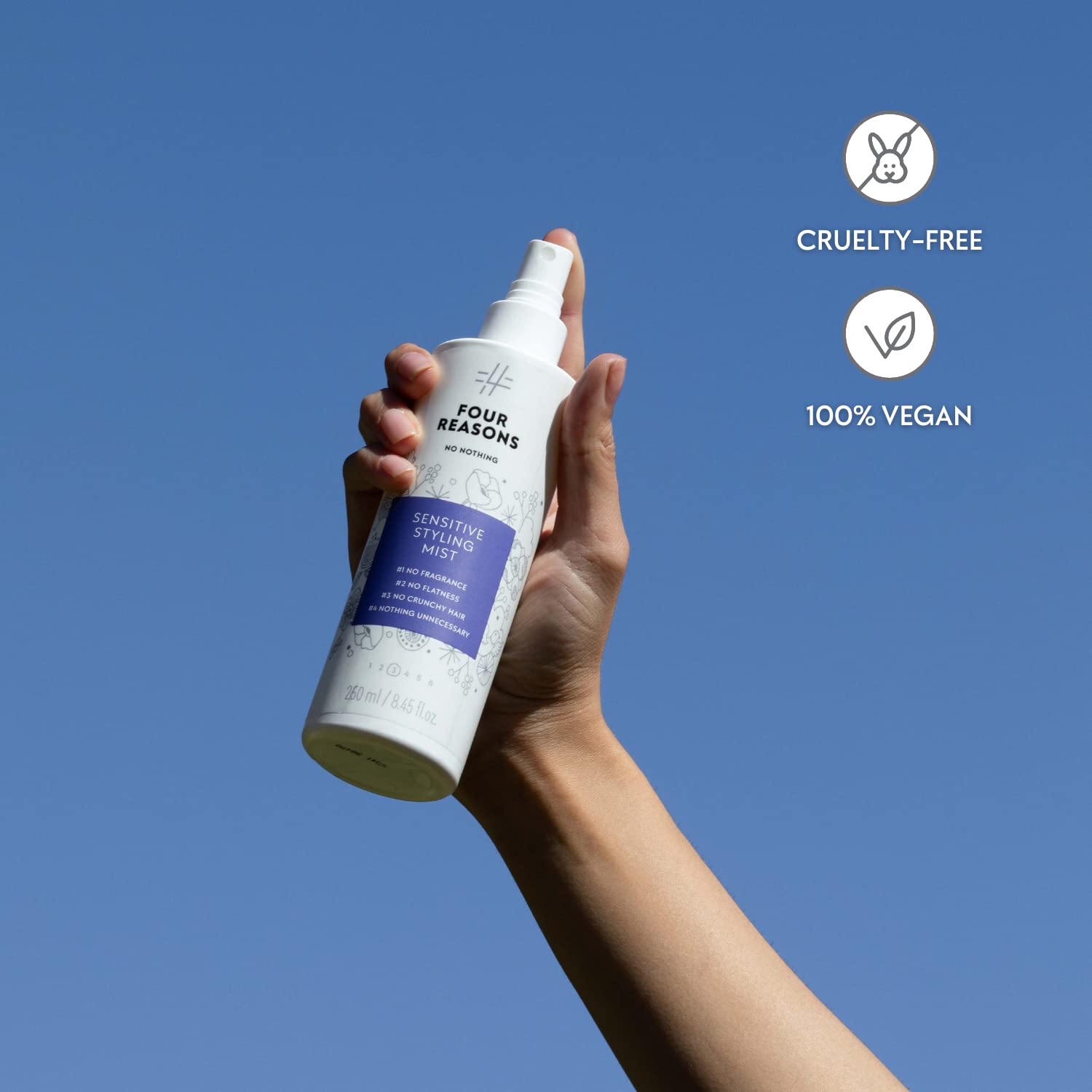No Nothing Unscented Styling Mist demonstrates root lift in action on fine hair.