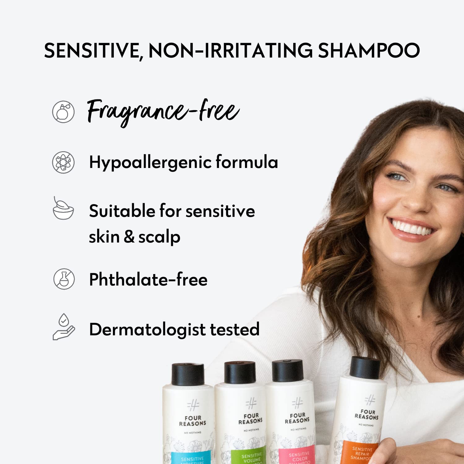 No nothing Volume Shampoo after-use hair shows lift and softness