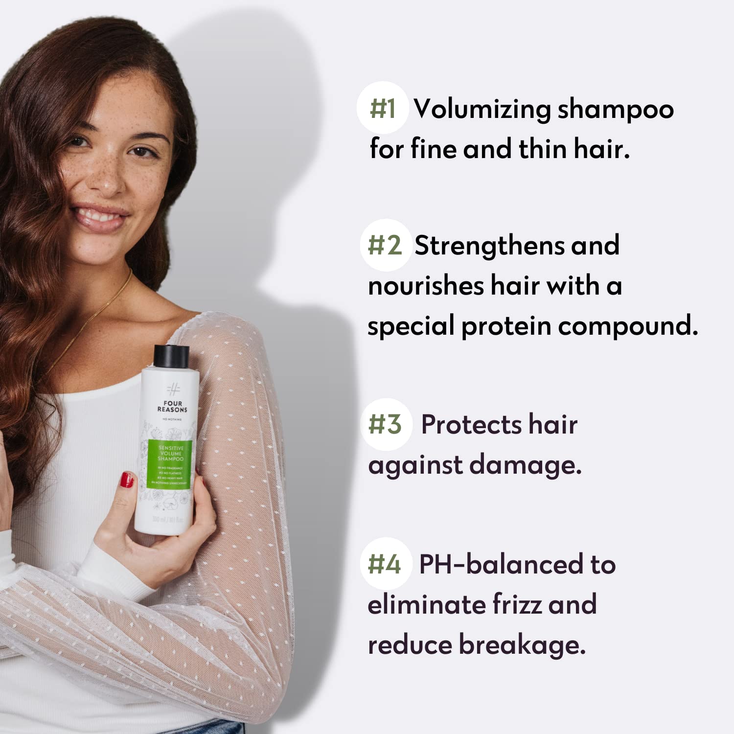 No nothing Volume Shampoo packaging showcases vegan minimal formula
