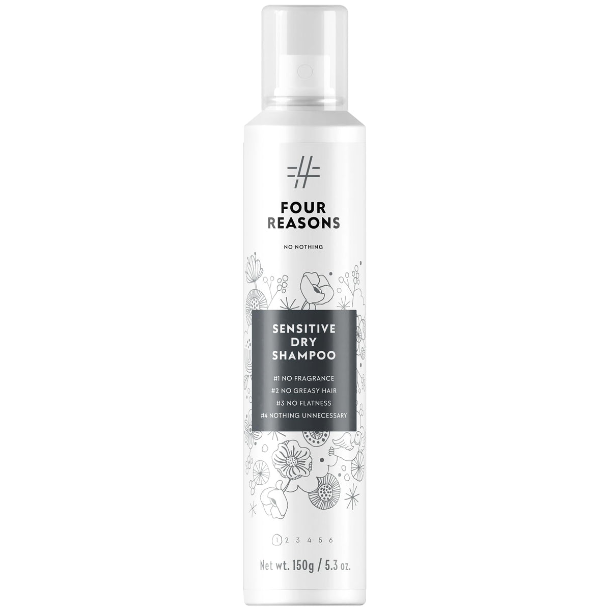 No Nothing Volumizing Dry Shampoo bottle front, fragrance-free formula for sensitive scalps.