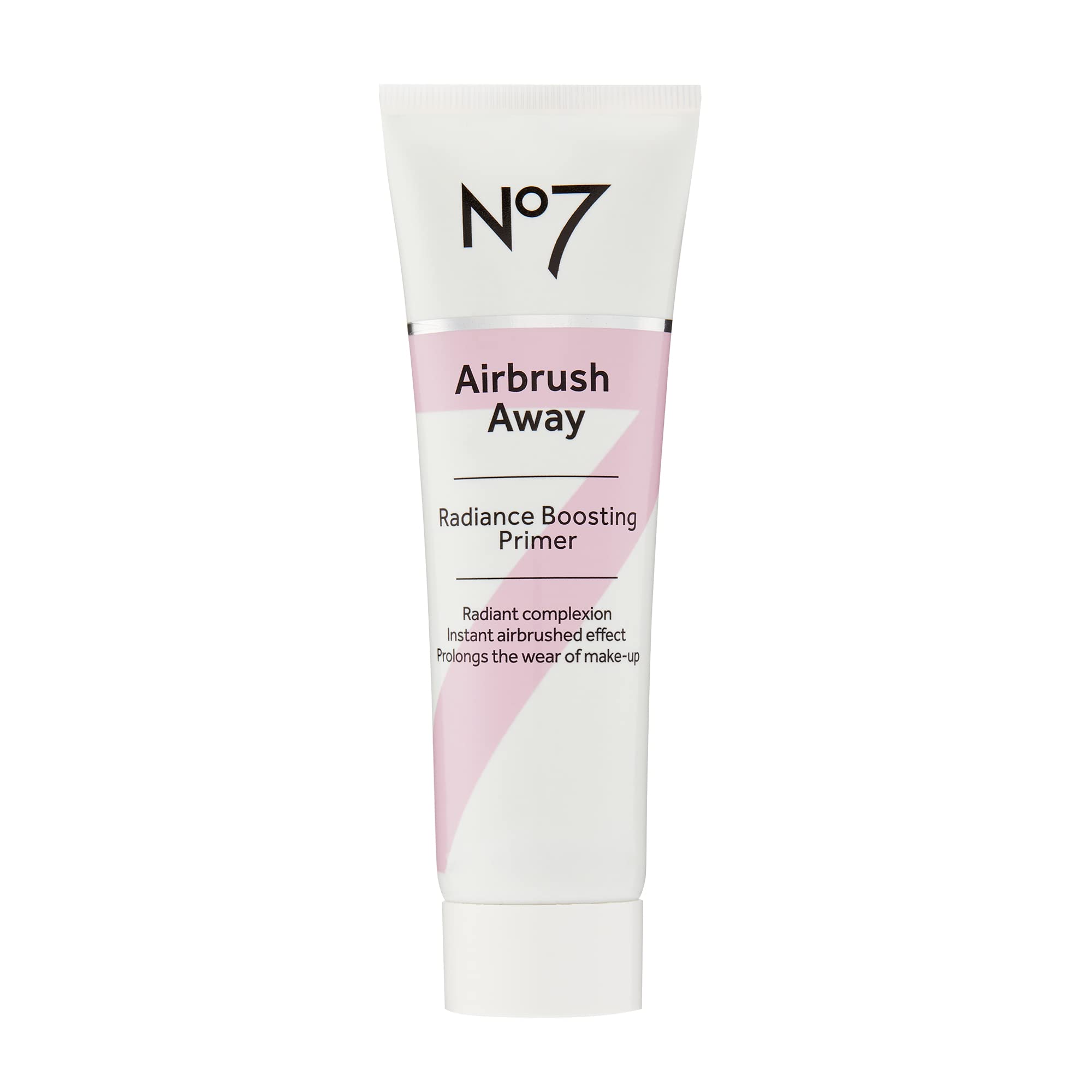 No7 Airbrush Away primer iluminador para piel radiante y suave.