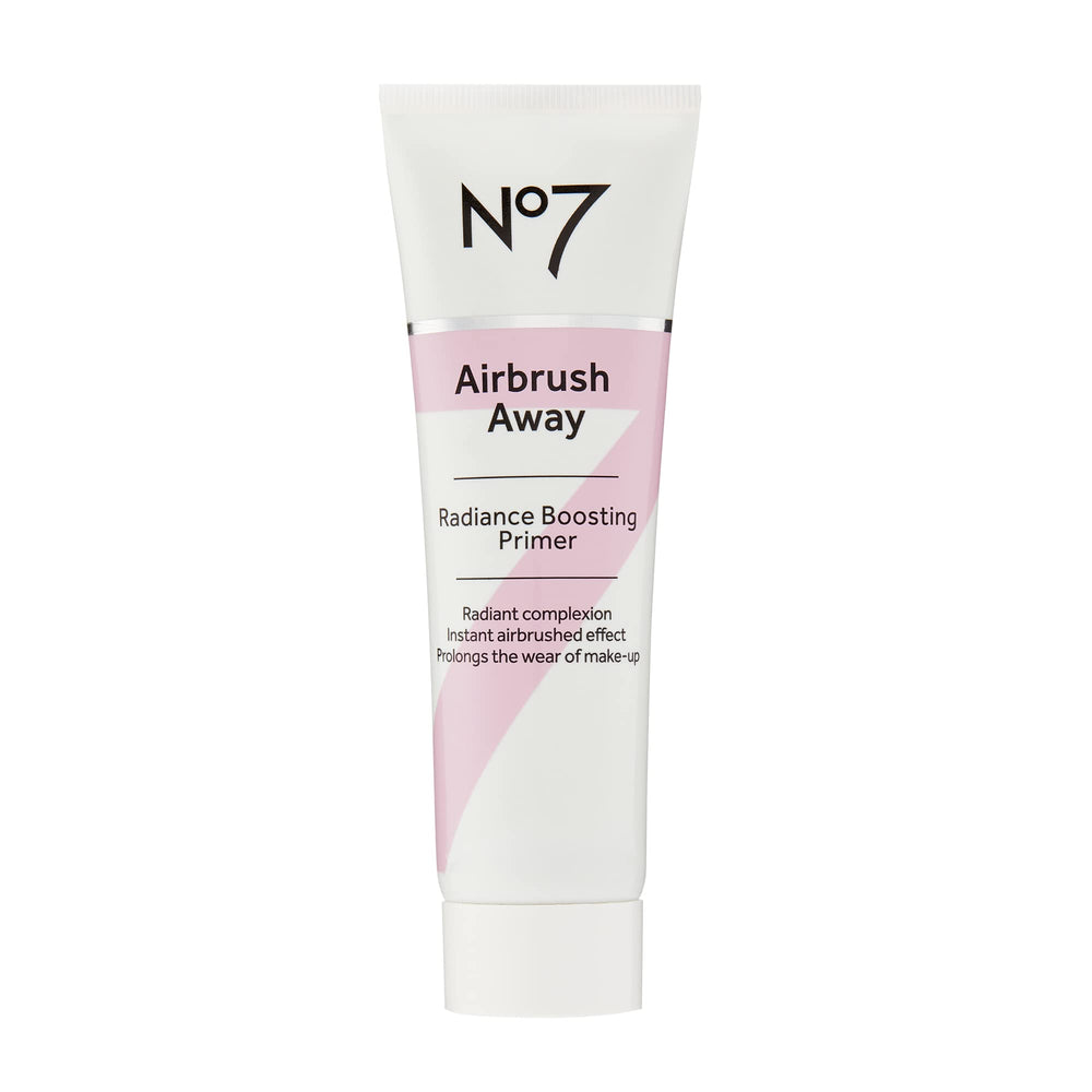 No7 Airbrush Away primer iluminador para piel radiante y suave.
