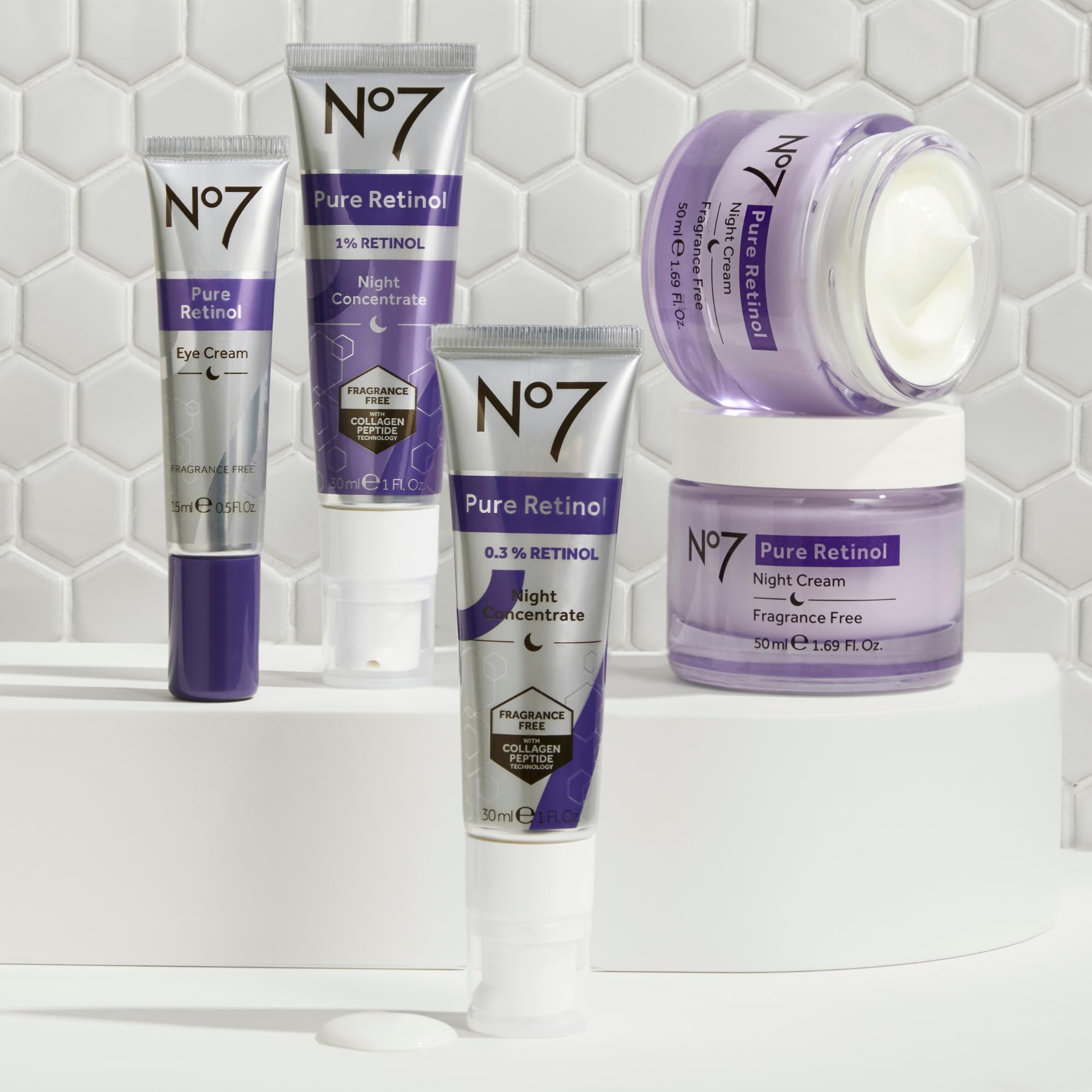 No7 Brand heritage 1935 on packaging communicates trusted history and value