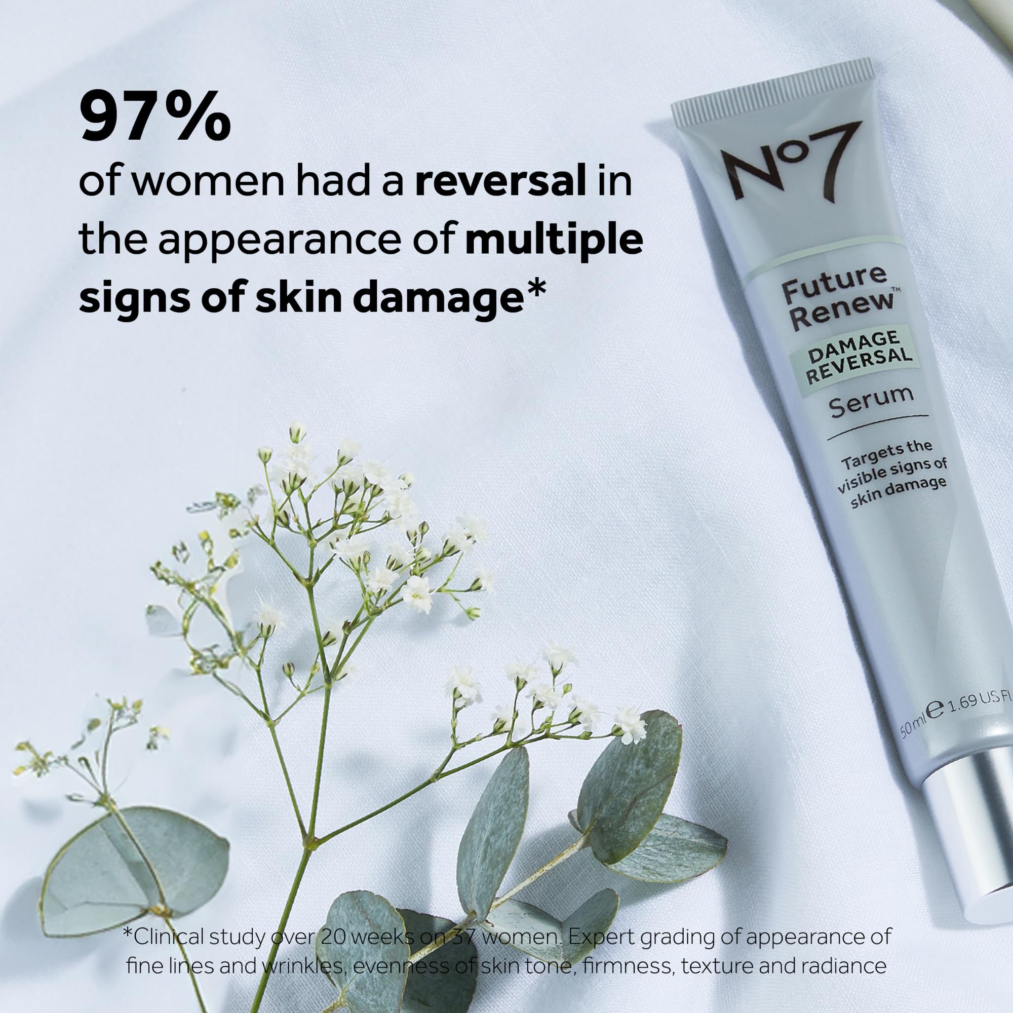 No7 Future Renew 3-piece set ideal for travel and on-the-go skincare.