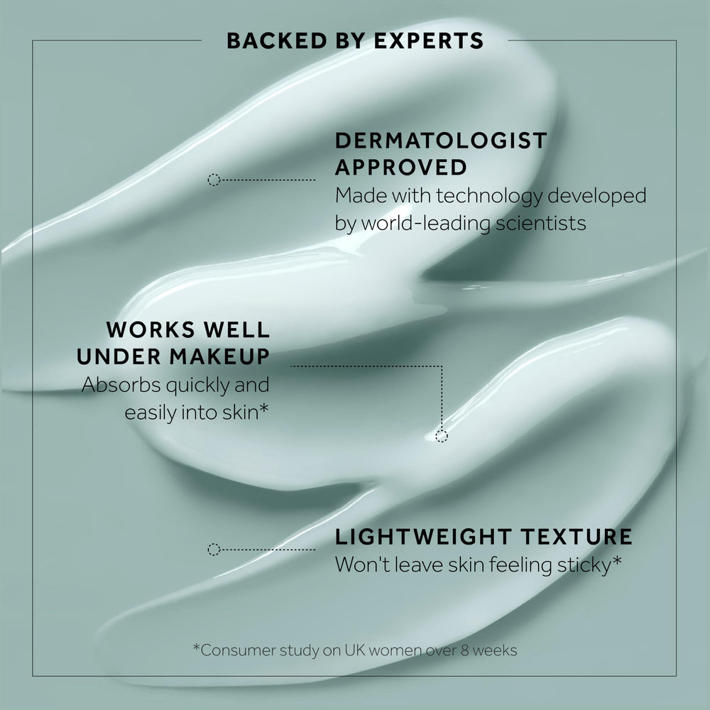 Applied to face and neck for a hydrated, radiant look.
