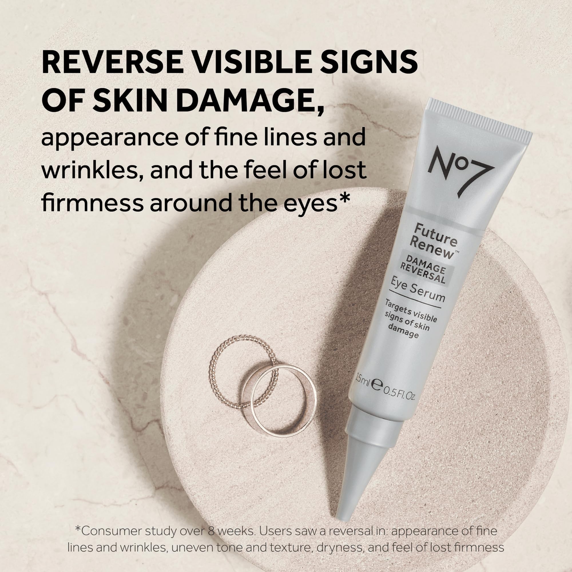 No7 Future Renew Serum para ojos, aplicación suave alrededor de los ojos para cada día.