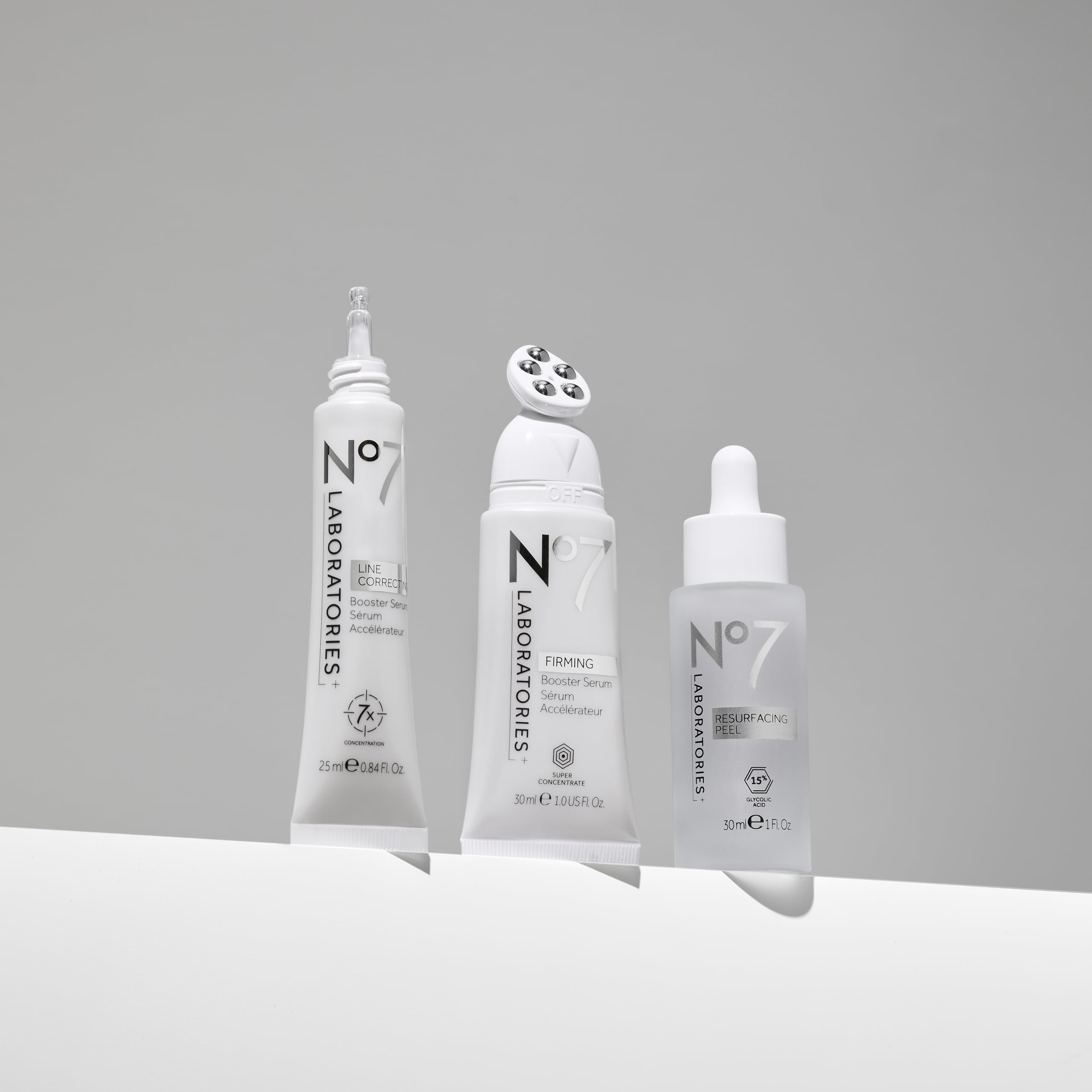 No7 Firming Booster applicator pump ready for precise, mess-free application