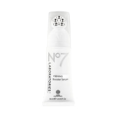 No7 Laboratories Firming Booster bottle close-up showing hydrating serum texture for daily use