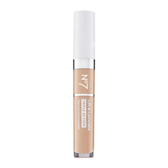 Concealer No7 Lift & Luminate, envase y aplicador, ofrece cobertura suave para tono uniforme.