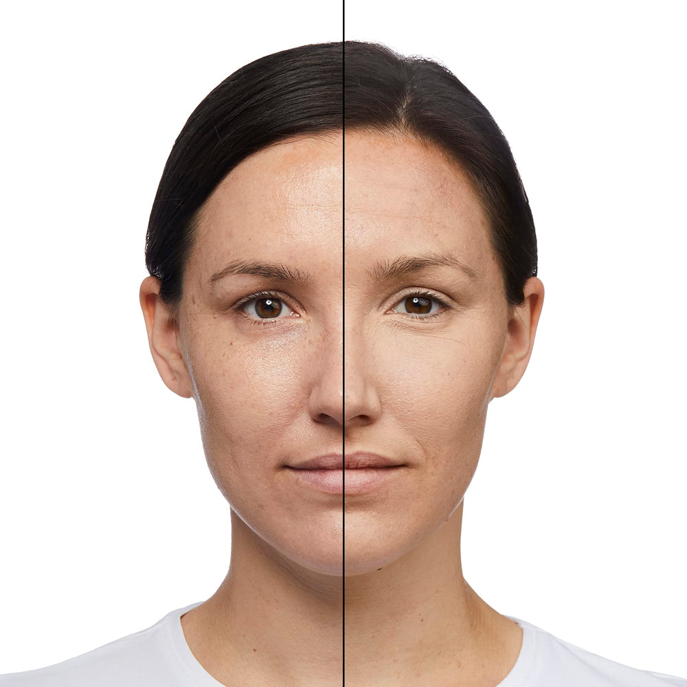 Resultado natural con No7 Lift & Luminate, maquillaje diario con acabado ligero a medio.