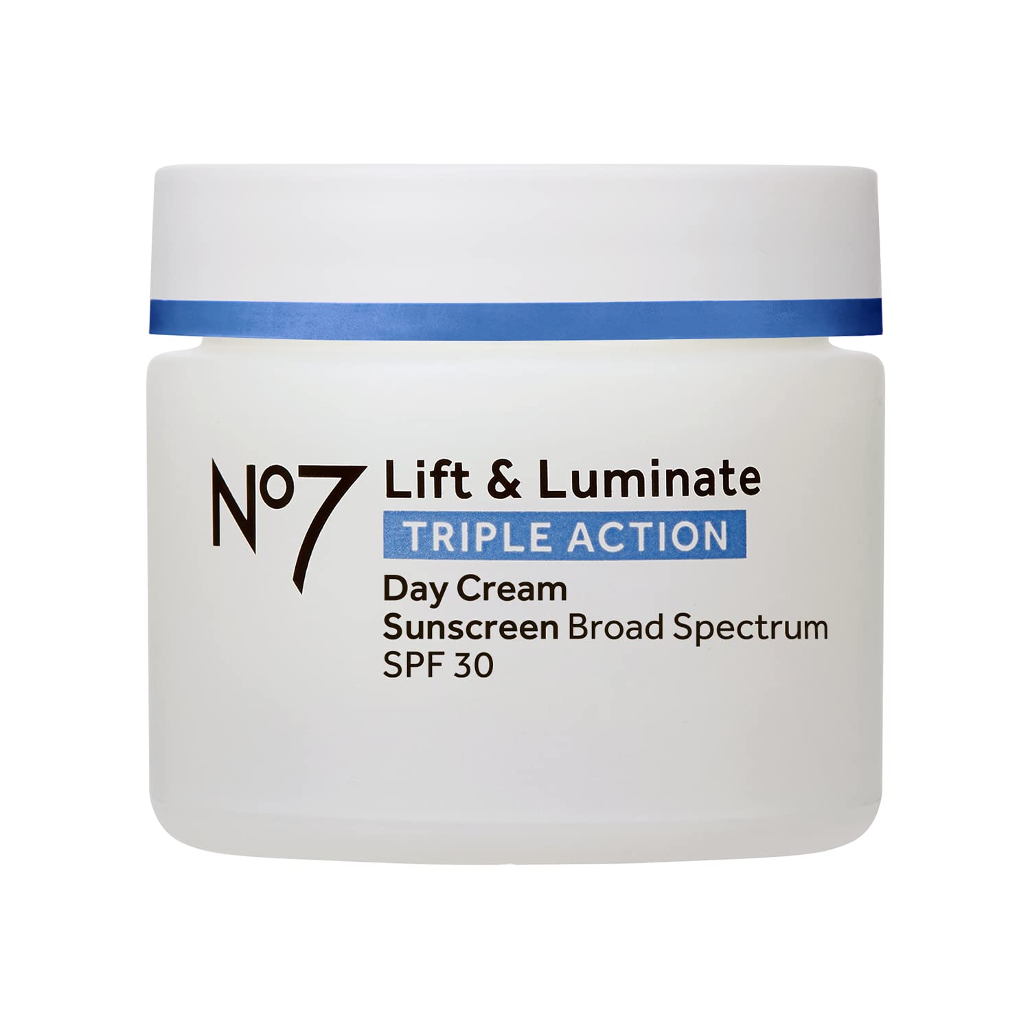 No7 Lift & Luminate crema dia envase, ideal para empezar la rutina matutina