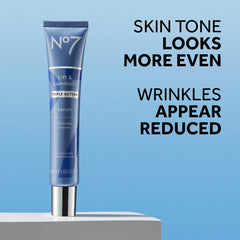 No7 Lift y Luminate serum con gotero para dosificación precisa.