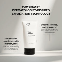 No7 Microdermabrasion Total Renewal: textura fina para uso cómodo en piel sensible.