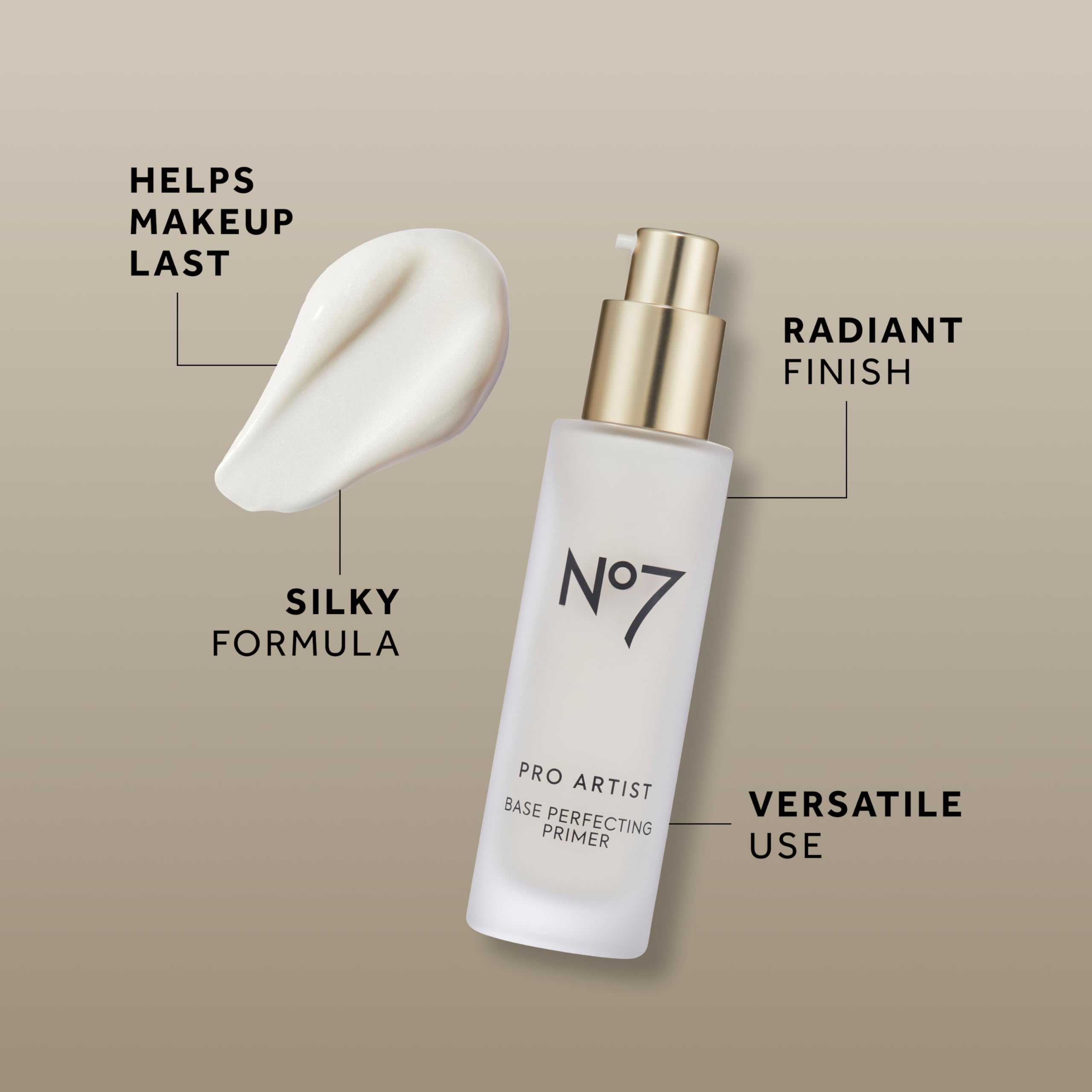 Aplicación fácil de No7 Pro Artist Base Iluminador antes del maquillaje para un lienzo perfecto
