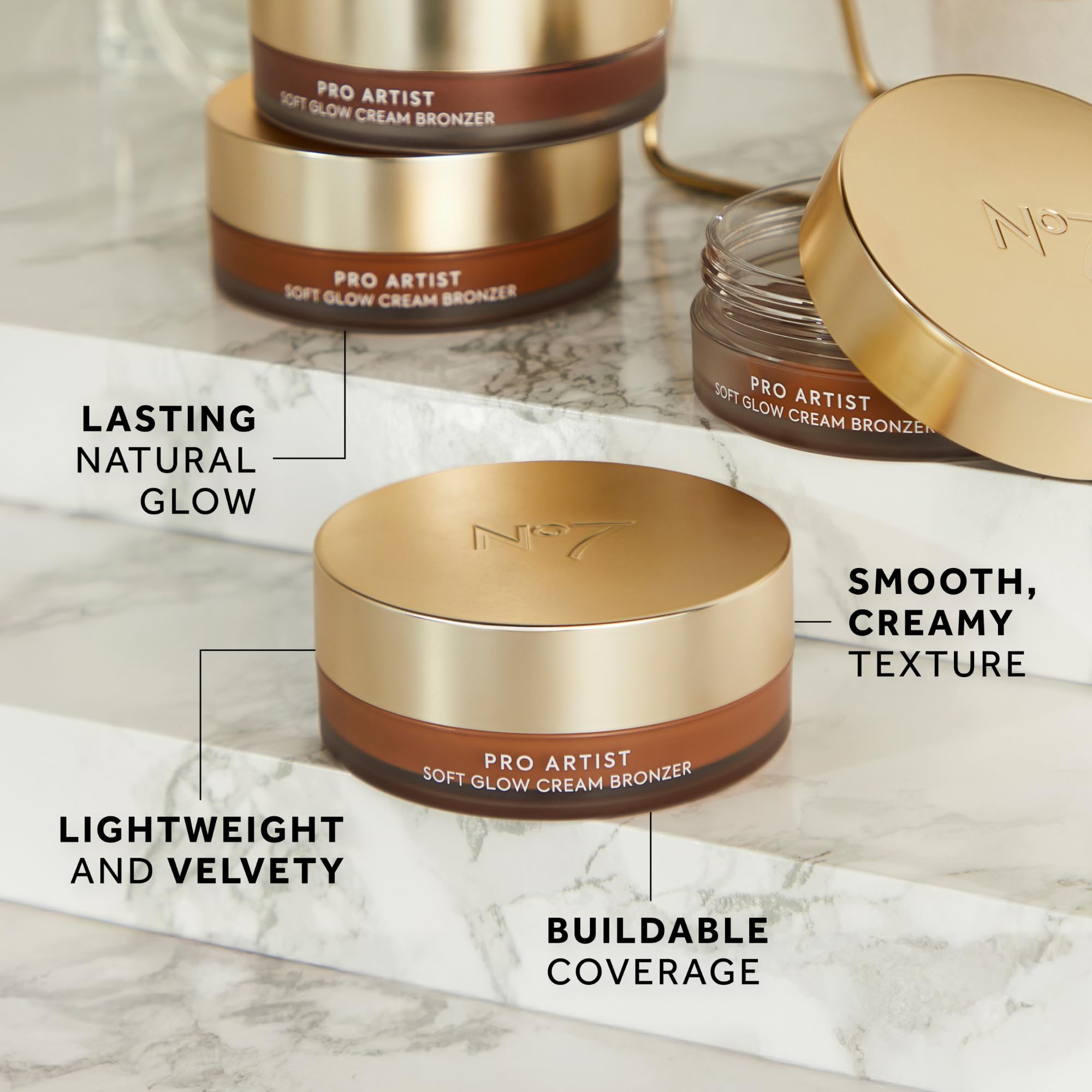 No7 Pro Artist Soft Glow en tono medio ideal para pieles medias.