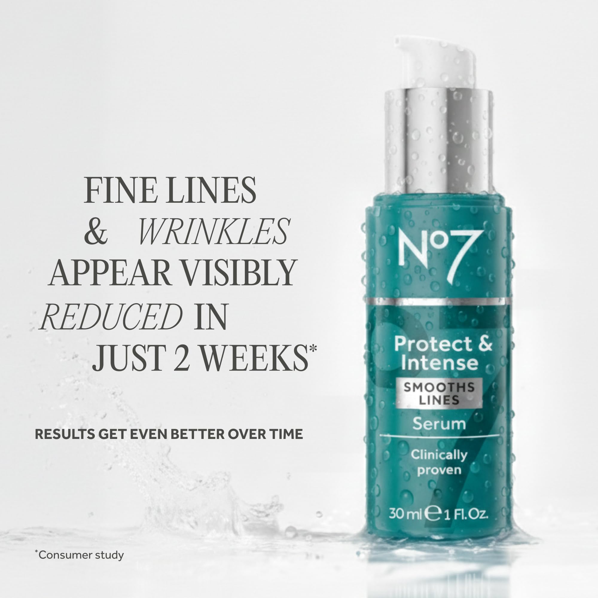 Aplicación de No7 Protect and Perfect serum en cuello para efecto suave de firmeza