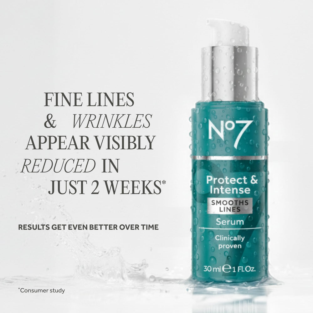 Aplicación de No7 Protect and Perfect serum en cuello para efecto suave de firmeza
