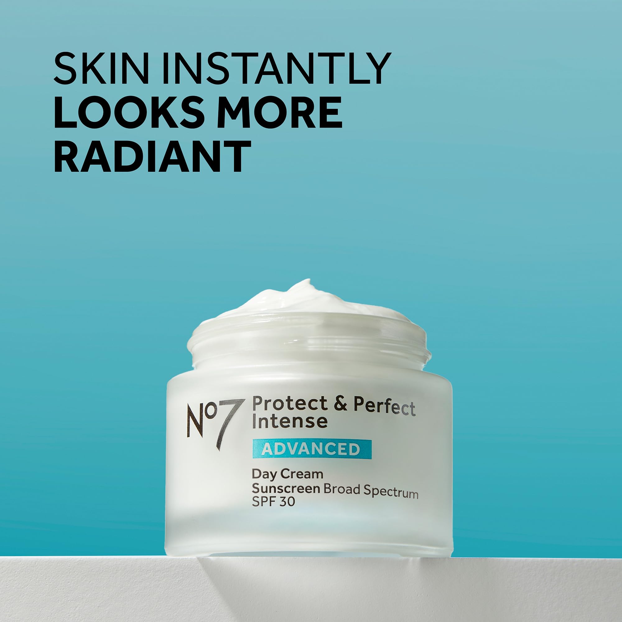 No7 Protect & Perfect Intense SPF 30 label close-up showing sun protection