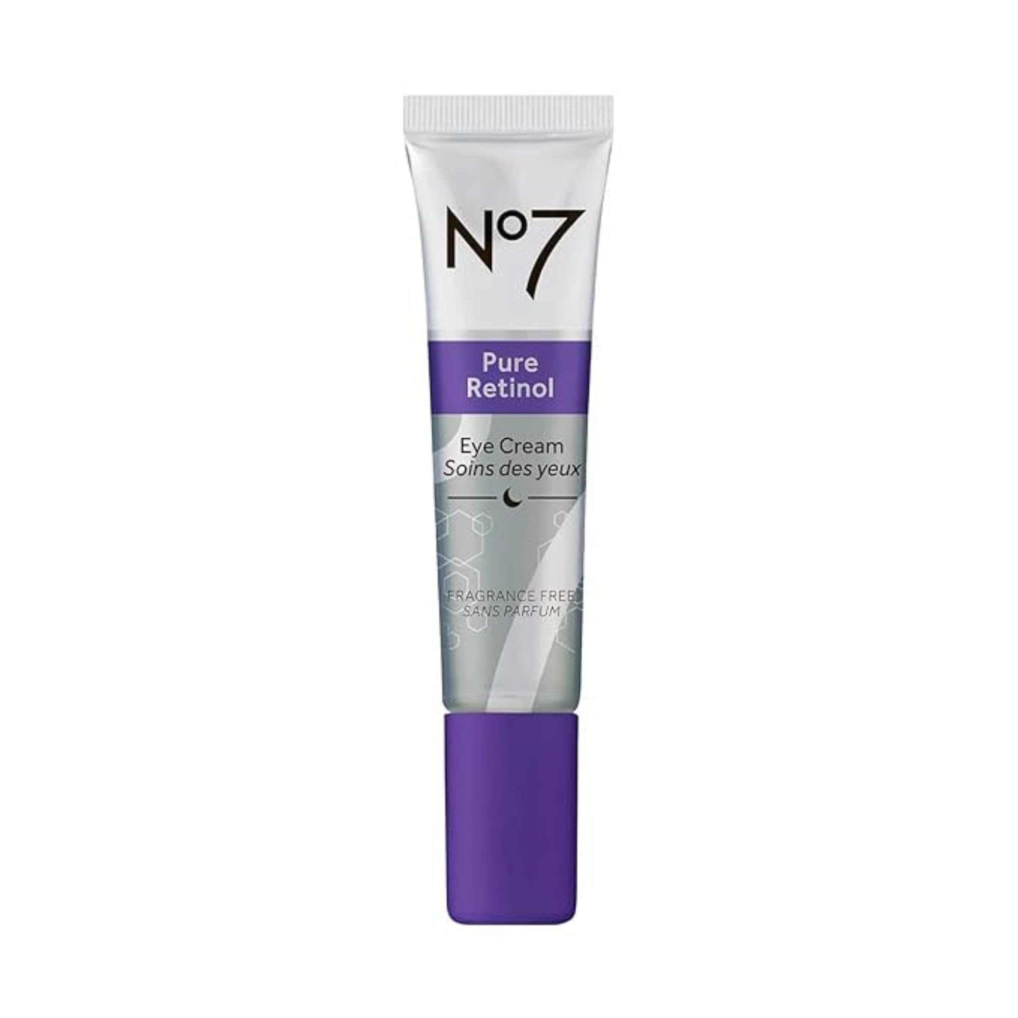 No7 crema de ojos retinol puro envase elegante para cuidado diario