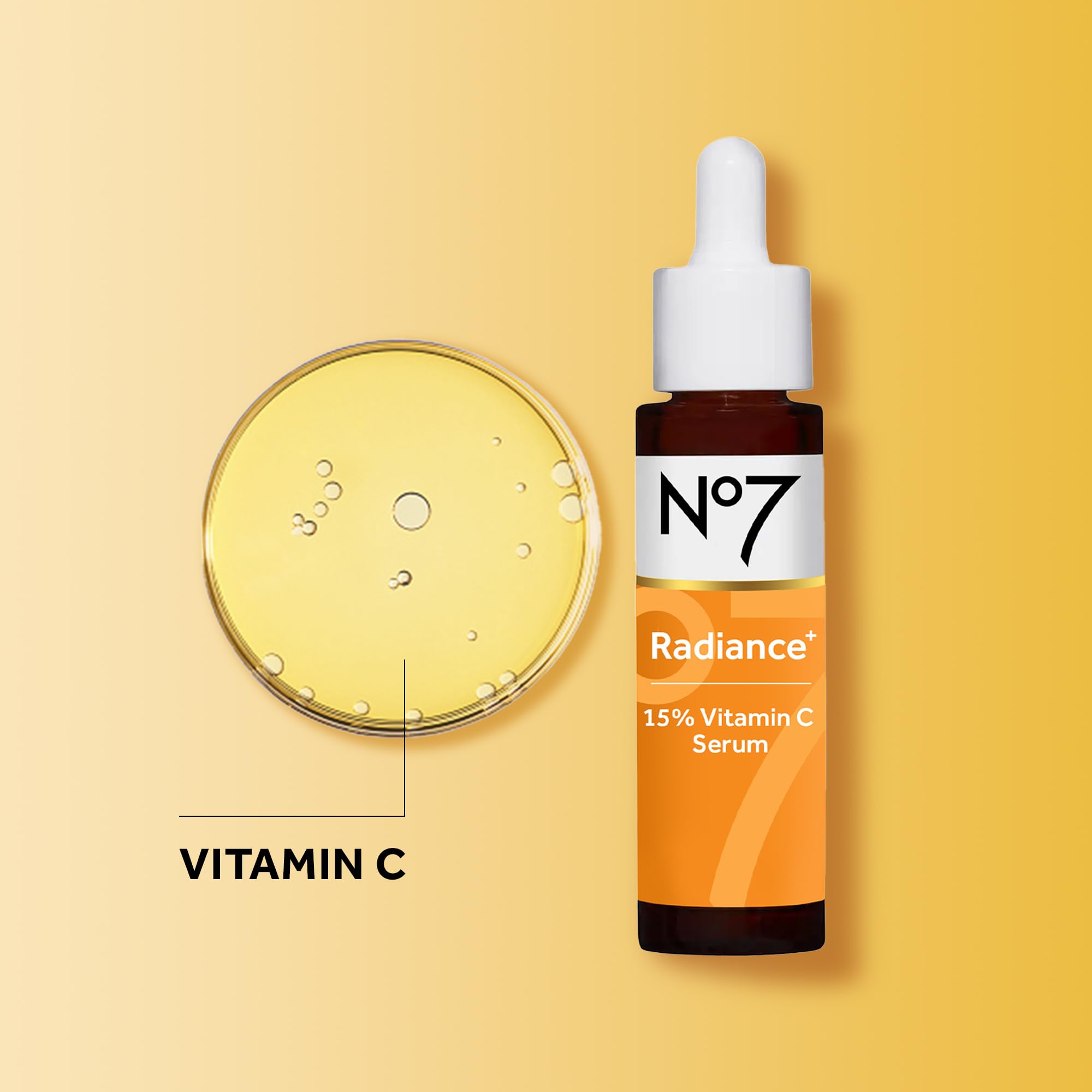 Gotas de No7 Radiance+ se deslizan y aportan hidratación sin grasa.