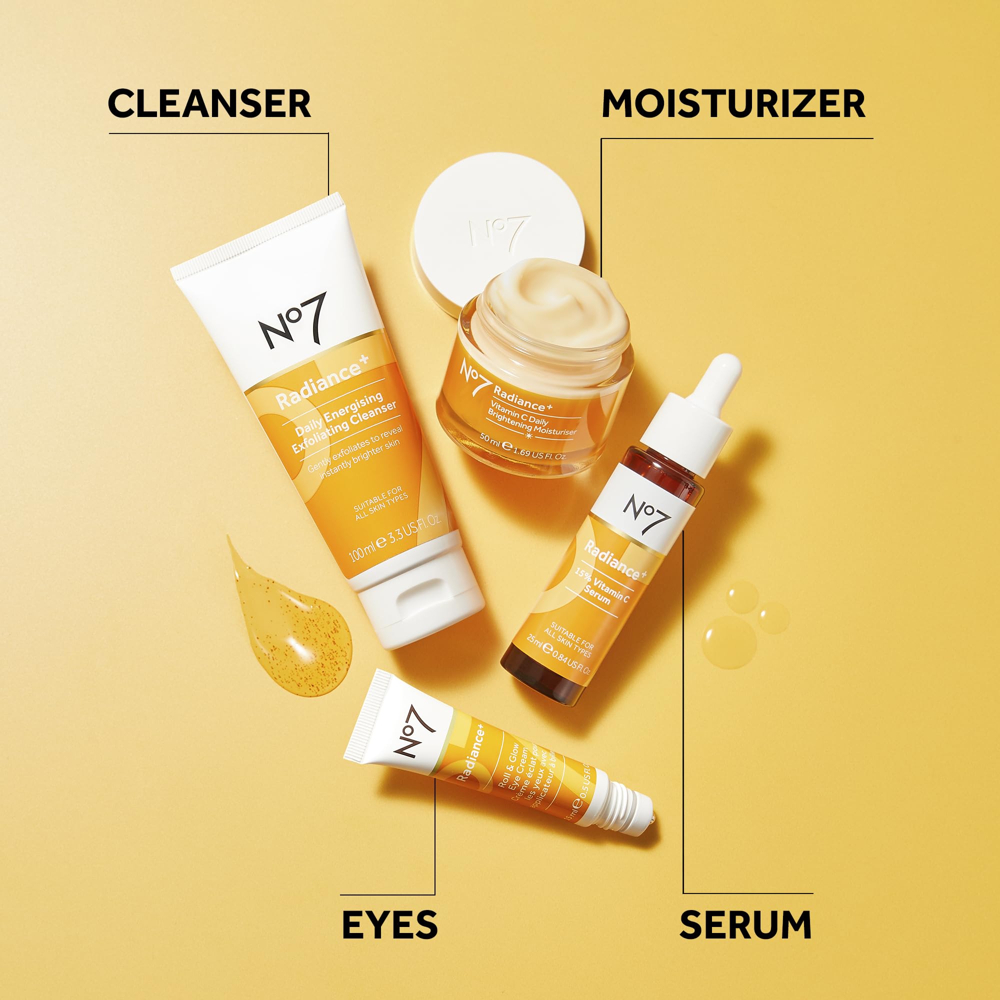 No7 Radiance+ Vitamina C 15% ofrece un brillo natural al despertar.