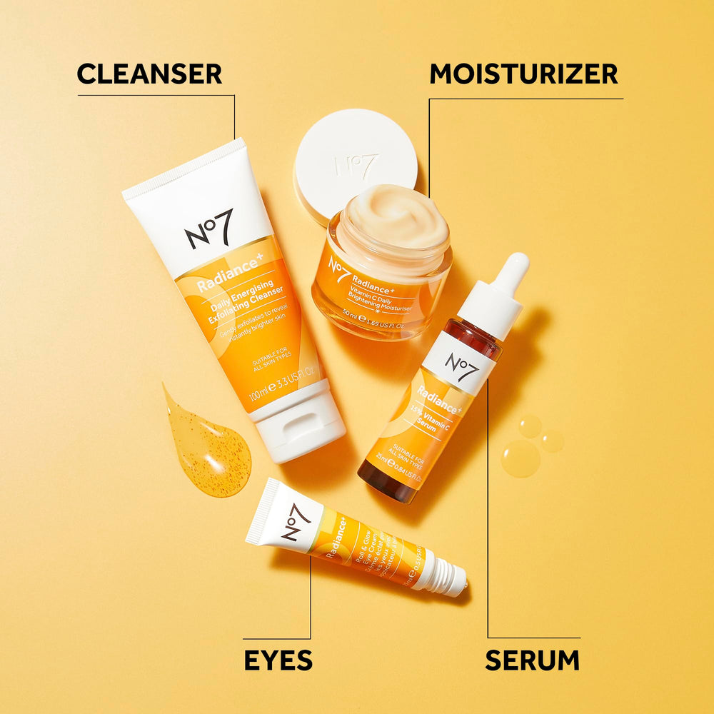 No7 Radiance+ Vitamina C 15% ofrece un brillo natural al despertar.