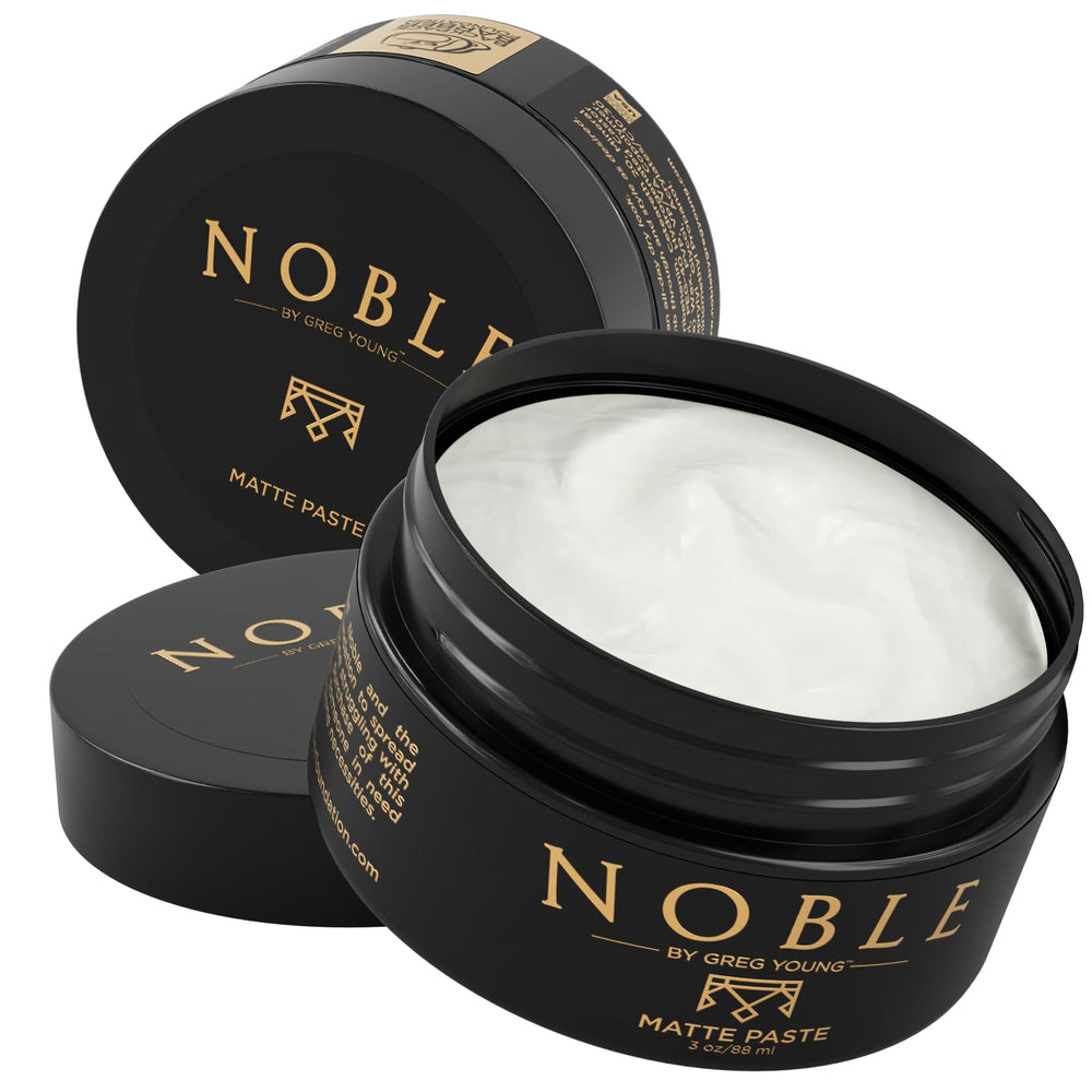 Noble by Greg Young, envase de 3 onzas, acabado mate y sujeción firme.