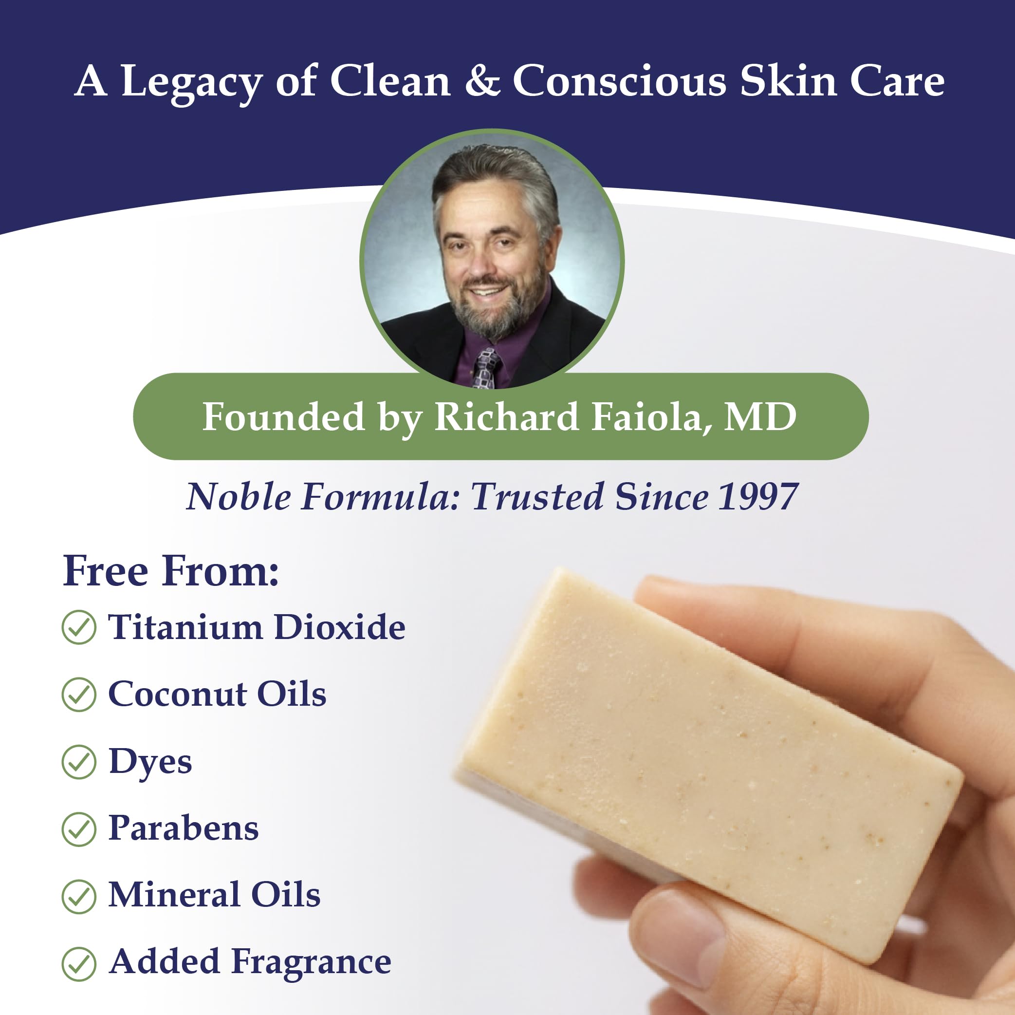 Jabón Noble Formula para piel propensa a acné, psoriasis o eczema, limpieza y calma.
