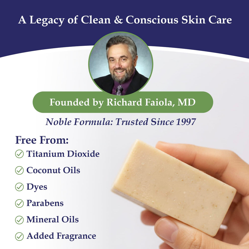 Jabón Noble Formula para piel propensa a acné, psoriasis o eczema, limpieza y calma.