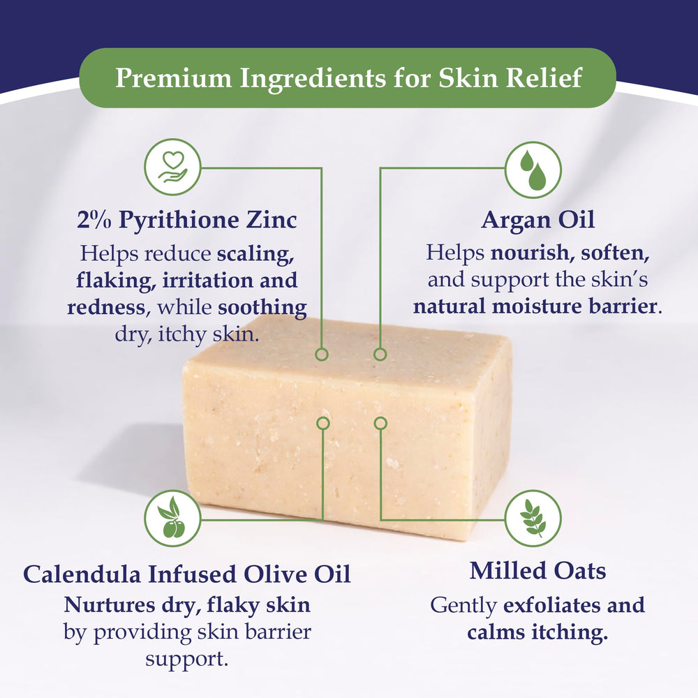 Jabón Noble Formula con aceite de oliva para restaurar hidratación y balance de la piel.