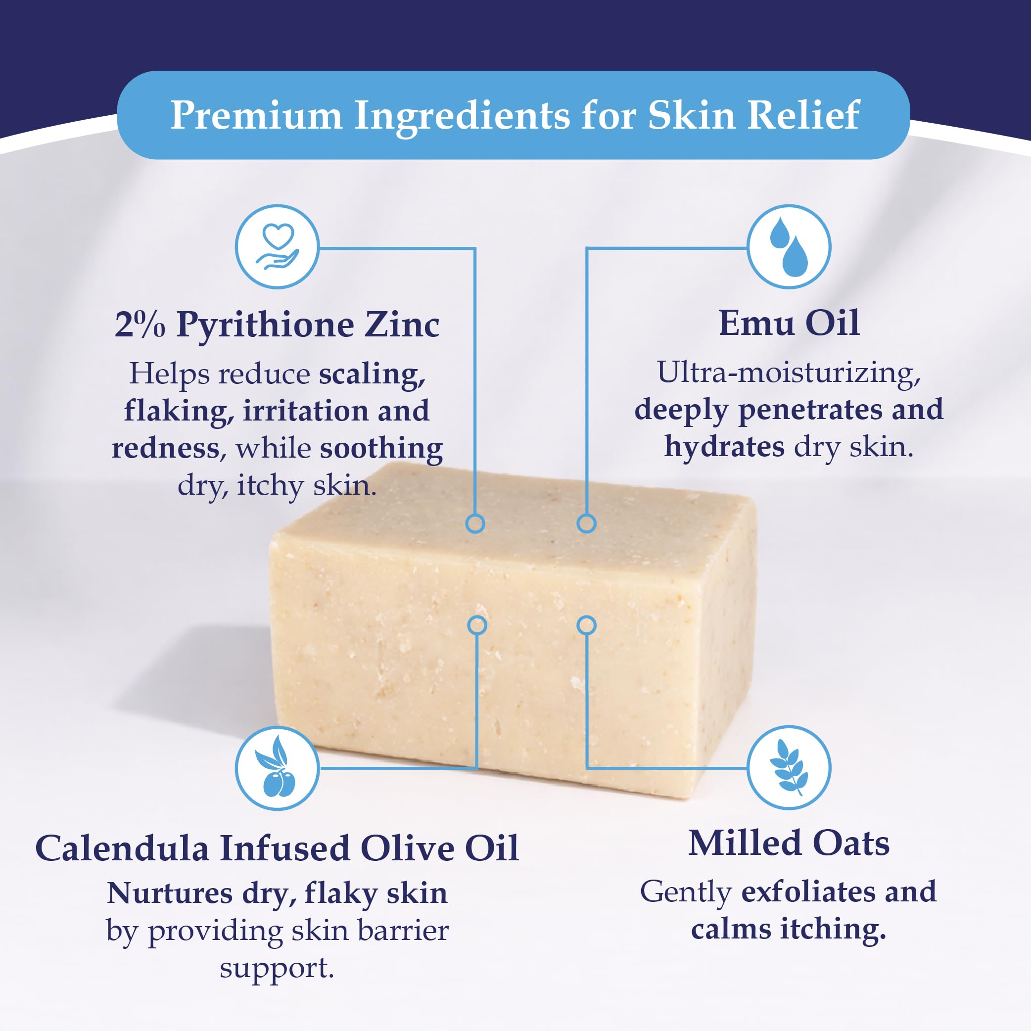 Noble Formula oatmeal texture visible for gentle cleansing on sensitive skin