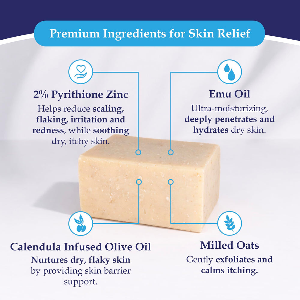 Noble Formula oatmeal texture visible for gentle cleansing on sensitive skin