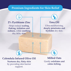 Noble Formula oatmeal texture visible for gentle cleansing on sensitive skin