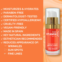 Noche Y Dia Vitamin C Serum dropper closeup for precise application.